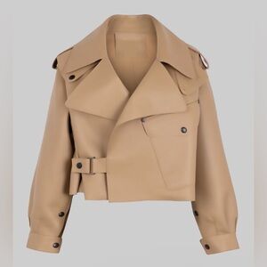 Tan Women's Cropped Jacket